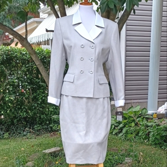 HP😍🆕️90s Y2K KASPER for Kauffmans Skirt Suit - Picture 2 of 11